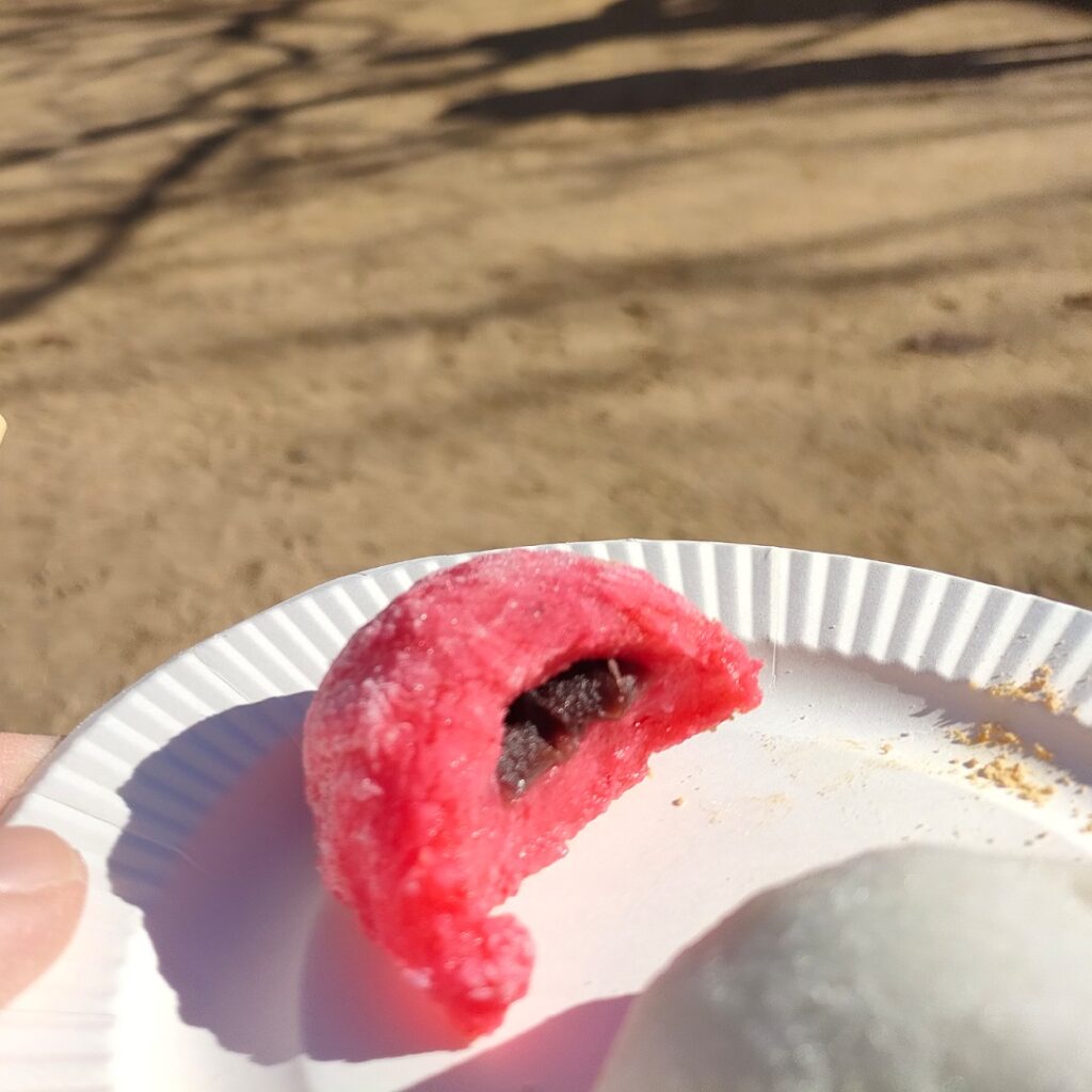 あんこ入りえび餅