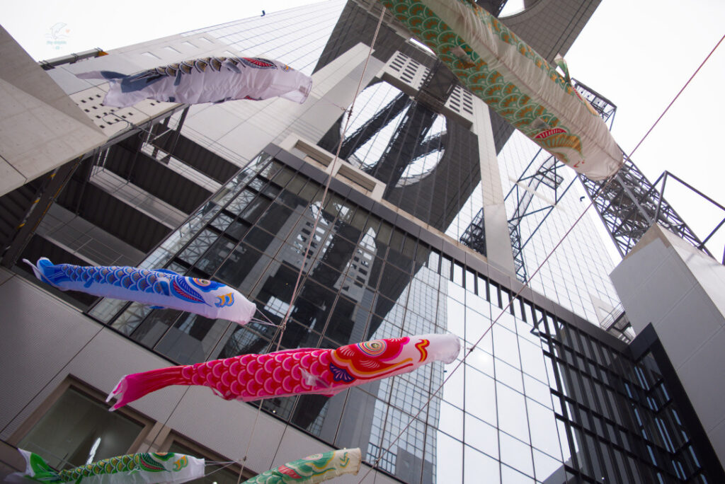 大阪スカイビルの鯉のぼり