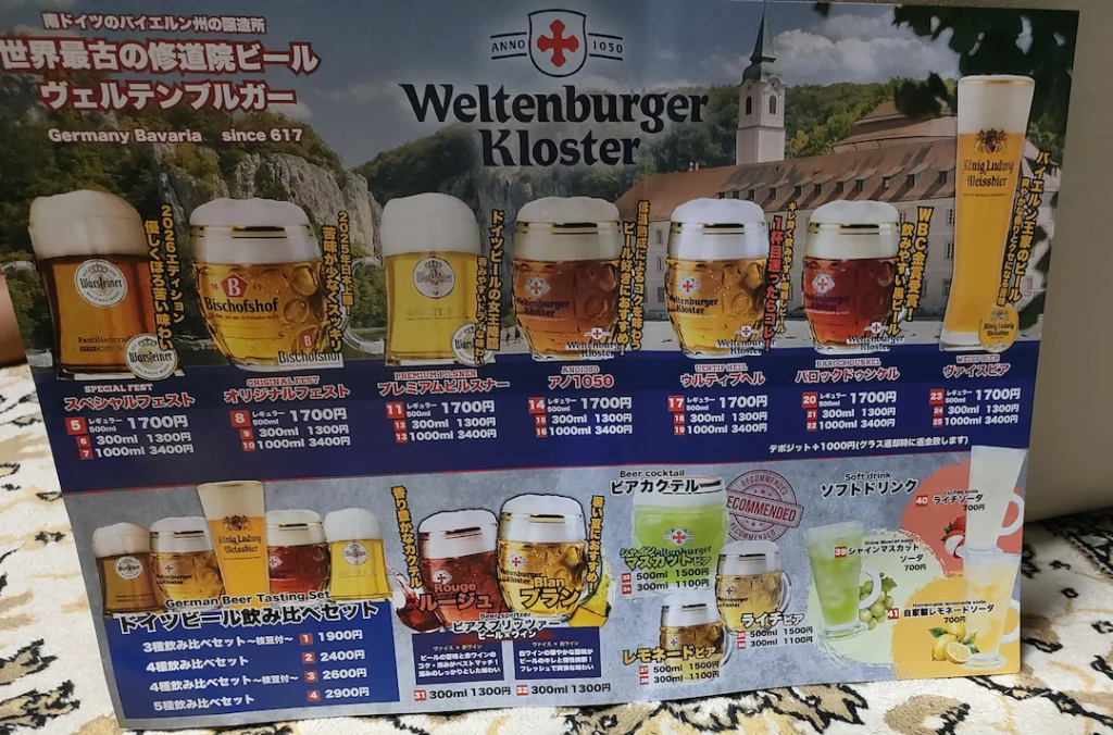 てんしばオクトーバーフェスト2026 ヴェルテンブルガー 飲み物 値段